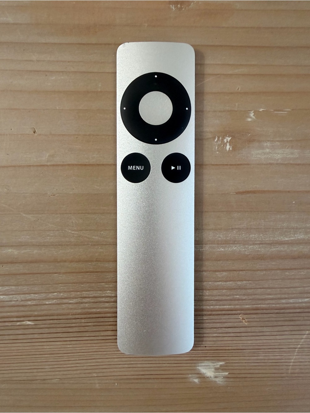 Apple Silver Remote with Black Control Buttons